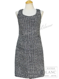 シャネル　ツイードワンピース　スパンコール　ブラック×エクリュ　#34　15C　タグ付 【未使用品】 CHANEL Tweed One piece Dress Black×Ecru 【UNUSED】