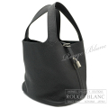 エルメス　ピコタンロックMM/22　黒　ブラック　トリヨンクレマンス　シルバー金具 【新品同様】HERMES Picotin lock MM/22 Black Taurillon Clemence Silver Buckle【USED】