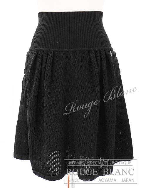 シャネル　ニットスカート　ブラック　#34　【中古】 CHANEL Knit  Skirt Black 【USED】