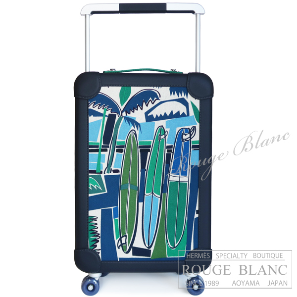 エルメス スーツケース R.M.S ”海とサーフとファン” ネイビー×グリーン