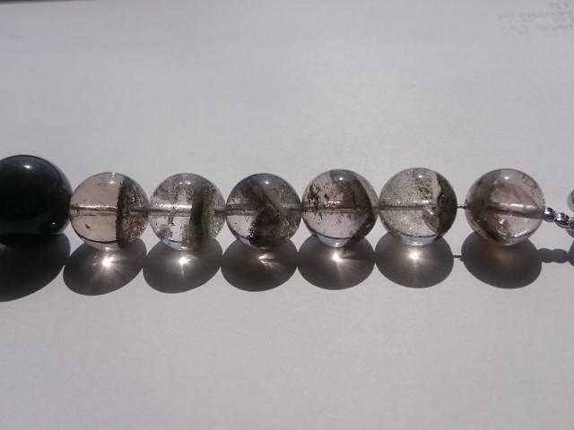 ブレス ガーデンクォーツ＆オブシディアン