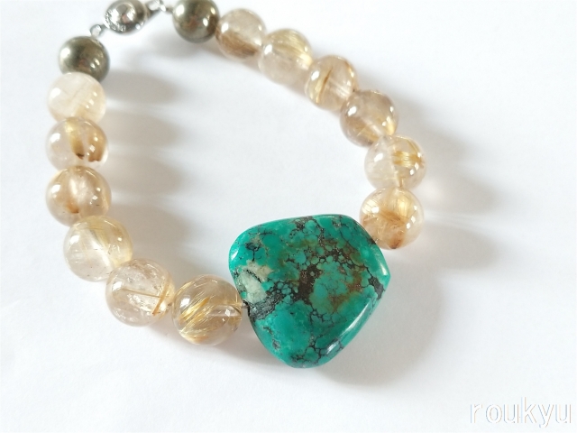 パイライト ルチル クォーツ 超レア パイライトインルチルクオーツ