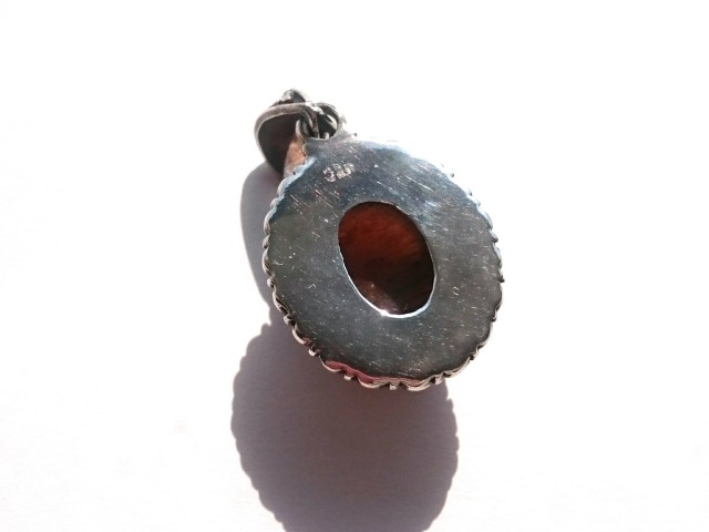 サンストーンキャッツペンダントトップSV