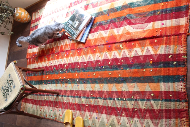 【送料無料】オールドキリム/ジャジーム（203×152cm）　1015