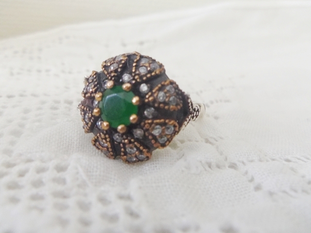 アンティーク調　リング　マルカジット付　AC187