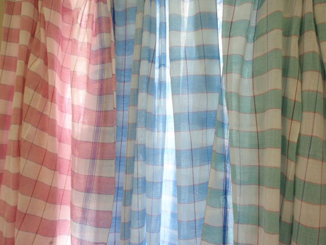 チェックの生地　ZA051