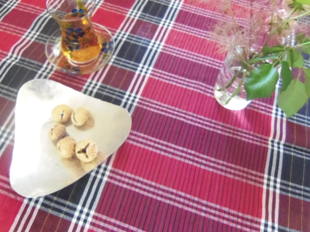 チェックの生地（ロング）340×80cm　ZA060