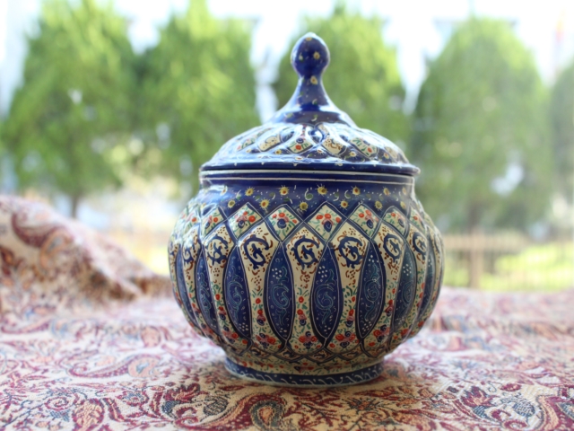 【送料無料】【伝統美術工芸品】ミーナーカーリー　壺(大)  ZA611