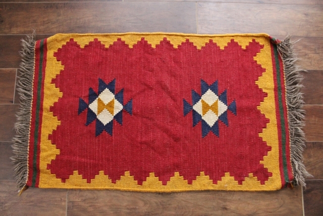 シラーズ産キリム　（玄関マットサイズ中 104×63cm）　1338