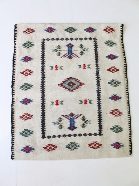 レトロかわいいオールドキリム（60×44cm）　509