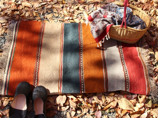 【値下げしました！】キリム　（玄関マットサイズ中 90×60cm）　5313