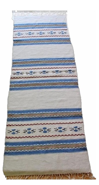 ノスタルジックなウールのランナー（145×49cm）　532