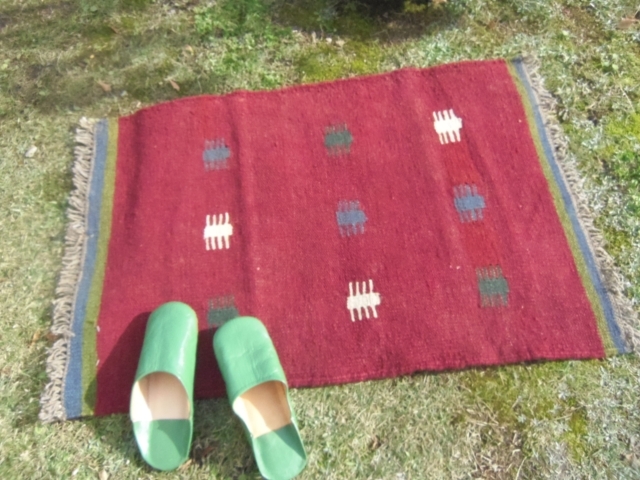 【値下げしました！】キリム　（玄関マットサイズ中 90×60cm）　998