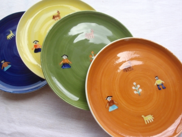 【ギャッベ食器シリーズ】ケーキ皿（円）　ZA214