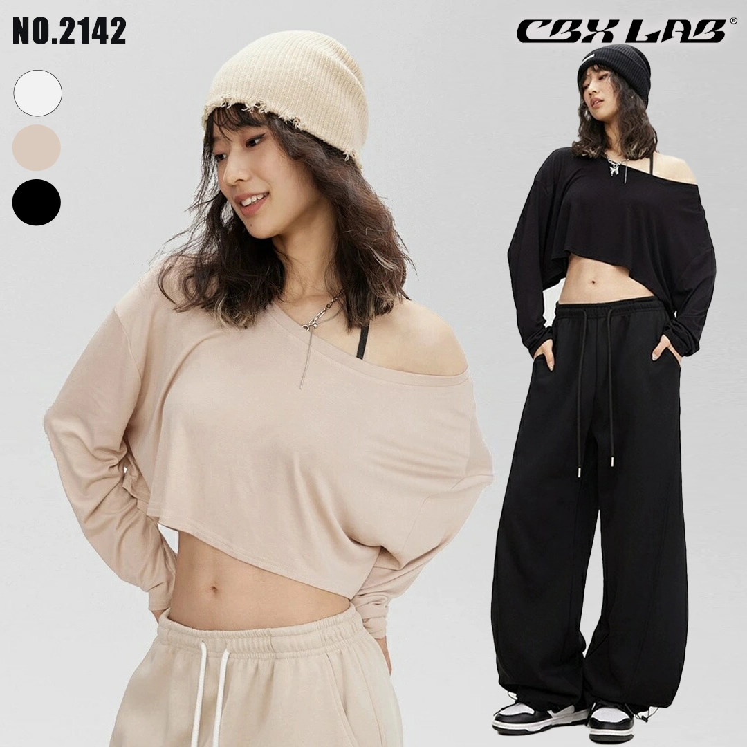 【当日発送対象】【CBX LAB】OFF SHOULDER CROP T (3 Colors) [商品番号: 2142]