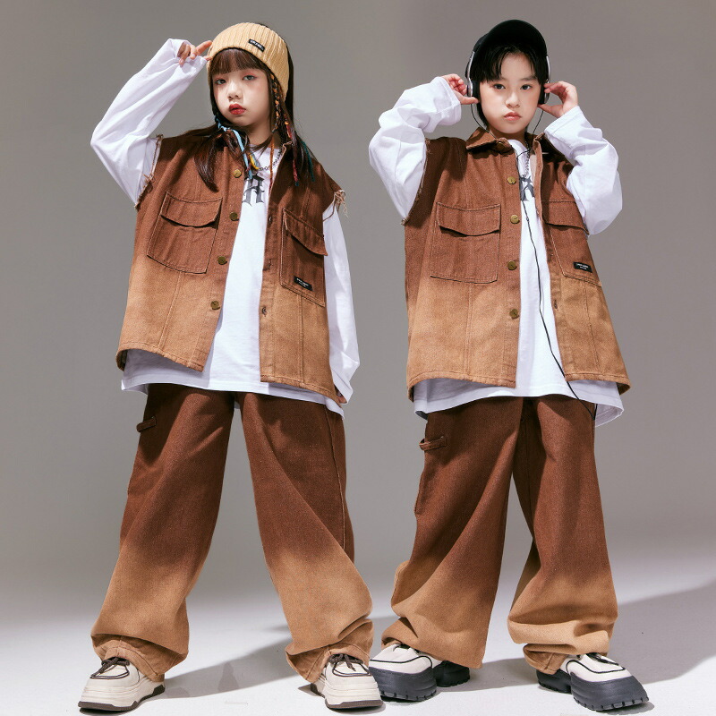 HIPHOP BROWN VEST SET [商品番号: 2201]