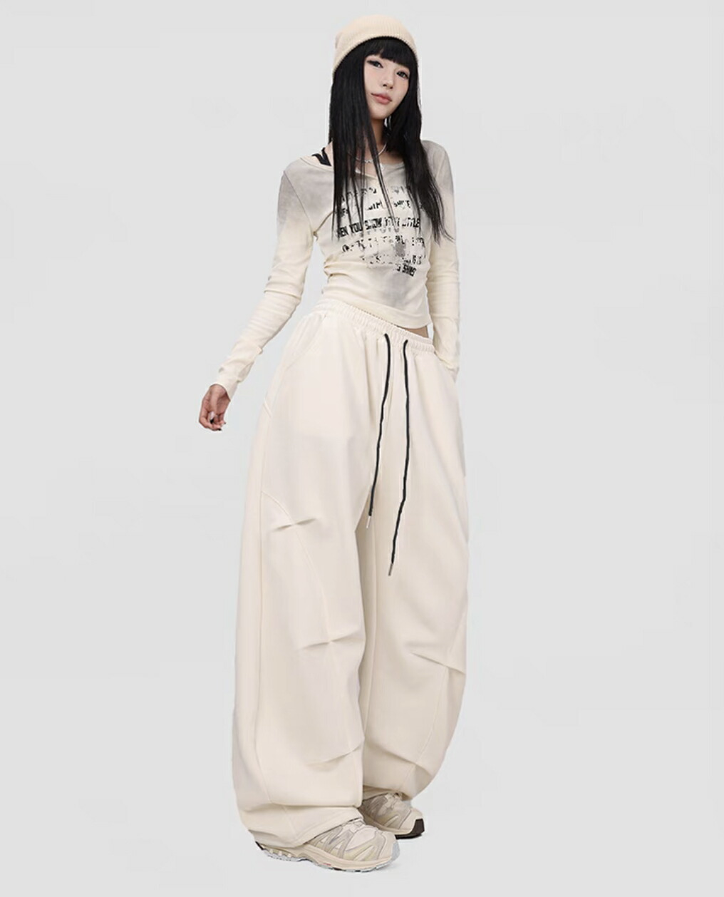 最終お値下げ！木製洋服ダンス　オフホワイト　シンプル　平成レトロ レディース ワイドパンツ ダンス レッスン 初心者|【公式】Royal Dance