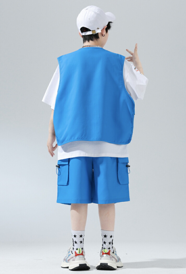 キッズ ダンス衣装 セットアップ ブルー ベスト |【公式】Royal Dance