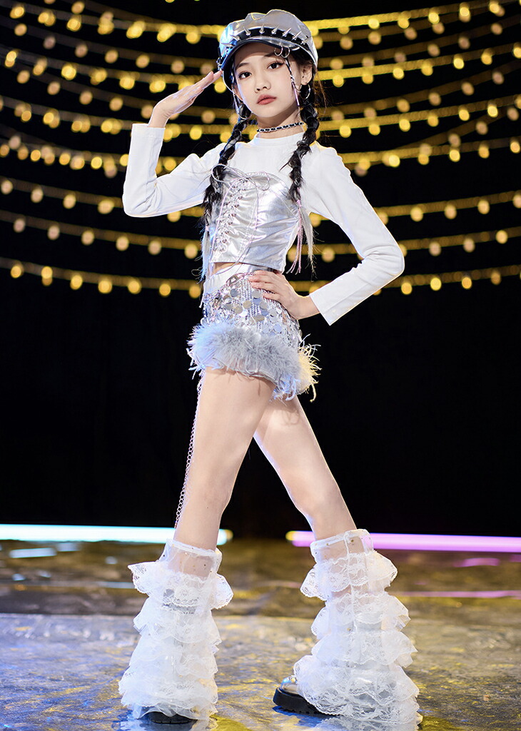 キッズダンスセットアップ ジャズダンス衣装 シルバー 140 楽天市場】シルバー セットアップ キッズ ダンス 衣装 ダンス