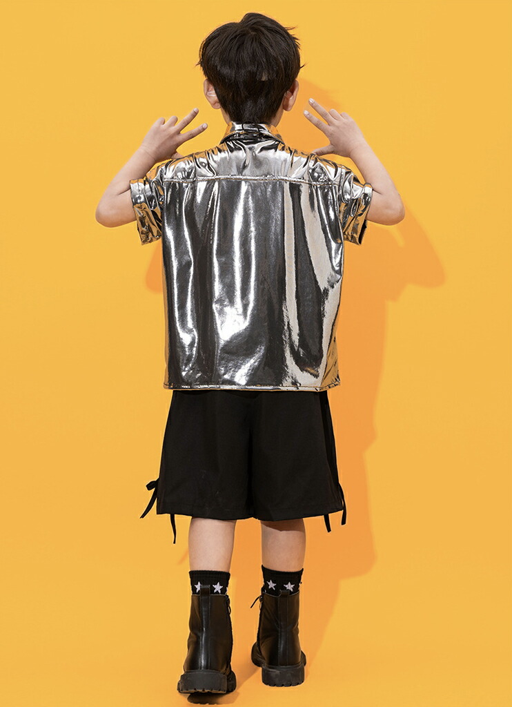 キッズ ダンス衣装 セットアップ シルバー ボーイズ&ガールズ |【公式