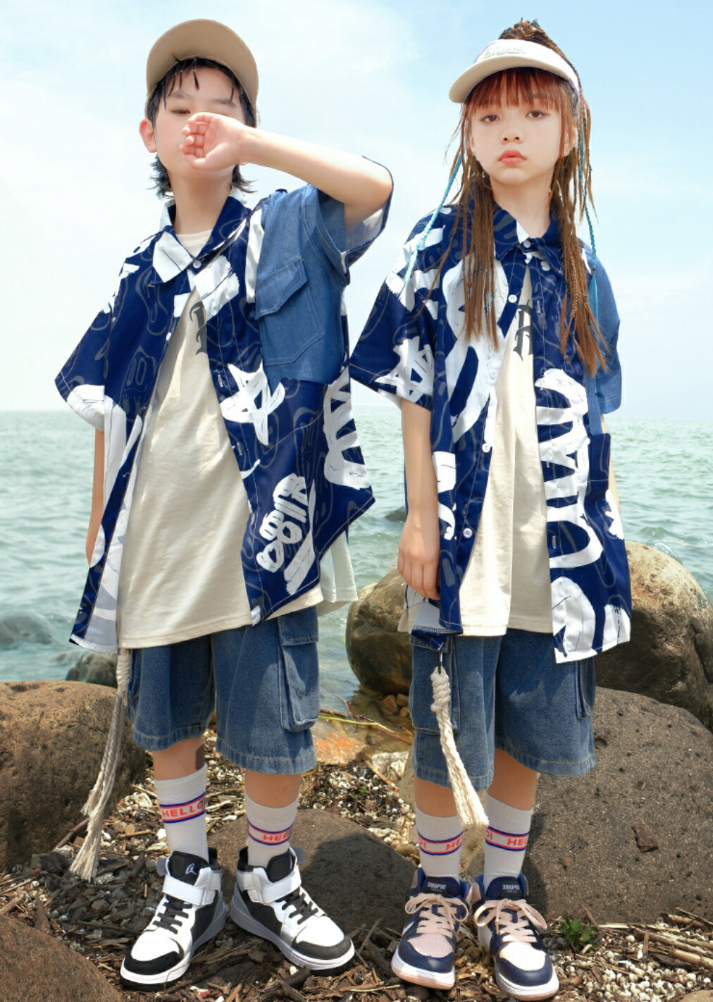 キッズ ダンス衣装 セットアップ ハーフデニム |【公式】Royal Dance