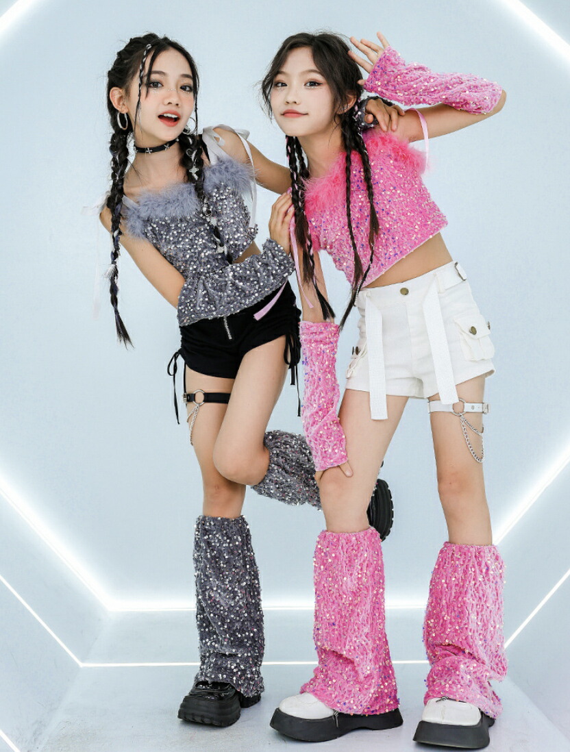 キッズ ダンス衣装 セットアップ ガールズ ピンク セット |【公式