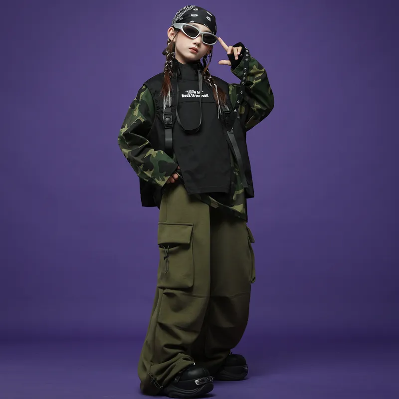 GWセール開催❢フローラルダンス衣装セット キッズ ダンス衣装 セットアップ 迷彩 ジュニア |【公式】Royal Dance