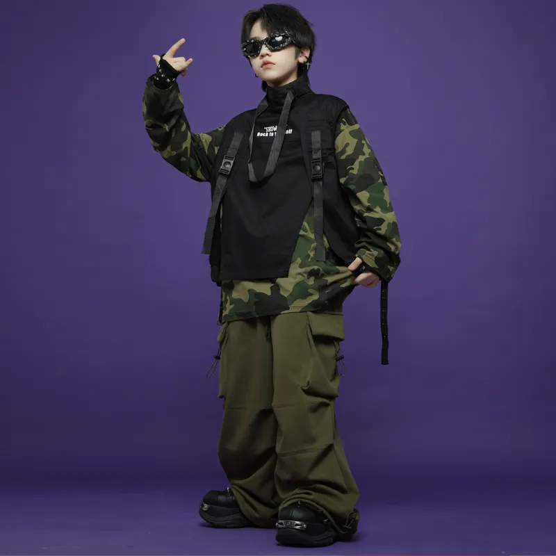 ヒップホップ 迷彩 ダンス衣装