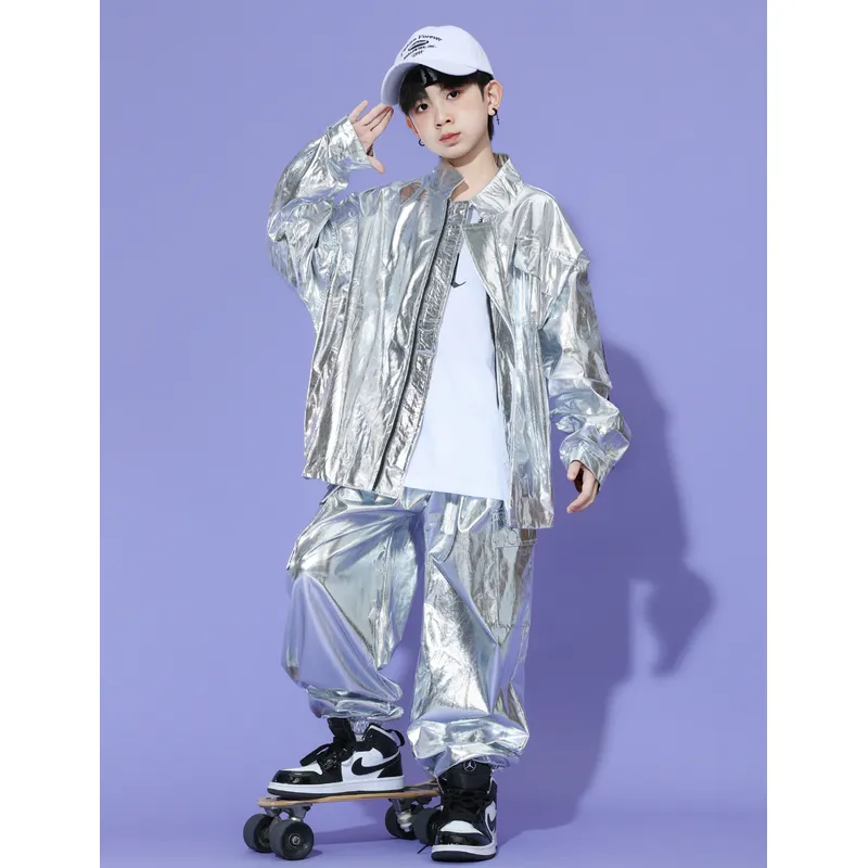 キッズ ダンス衣装 セットアップ シルバー 子供 |【公式】Royal Dance