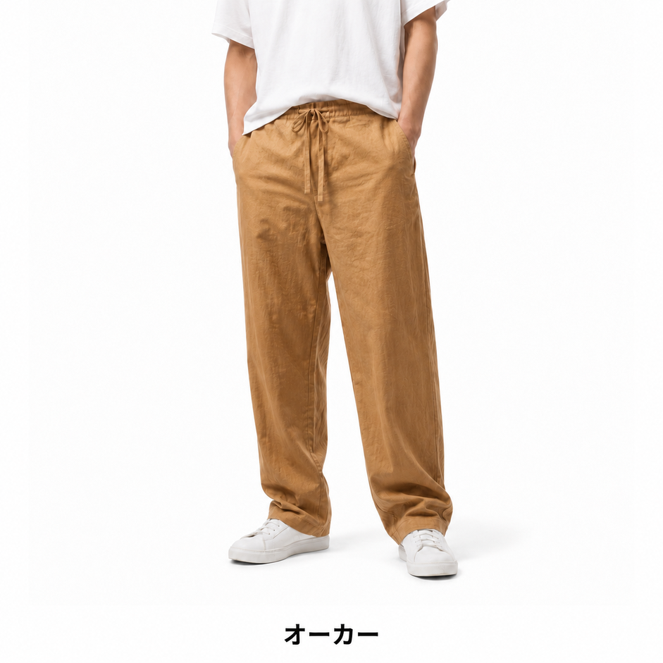 軽く、涼しく、毎日快適。リネン混素材で夏を爽やかに過ごす一本