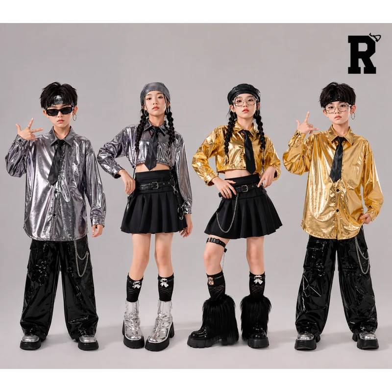 ゴールド シルバー ダンス衣装 キッズ [商品番号: 2606]