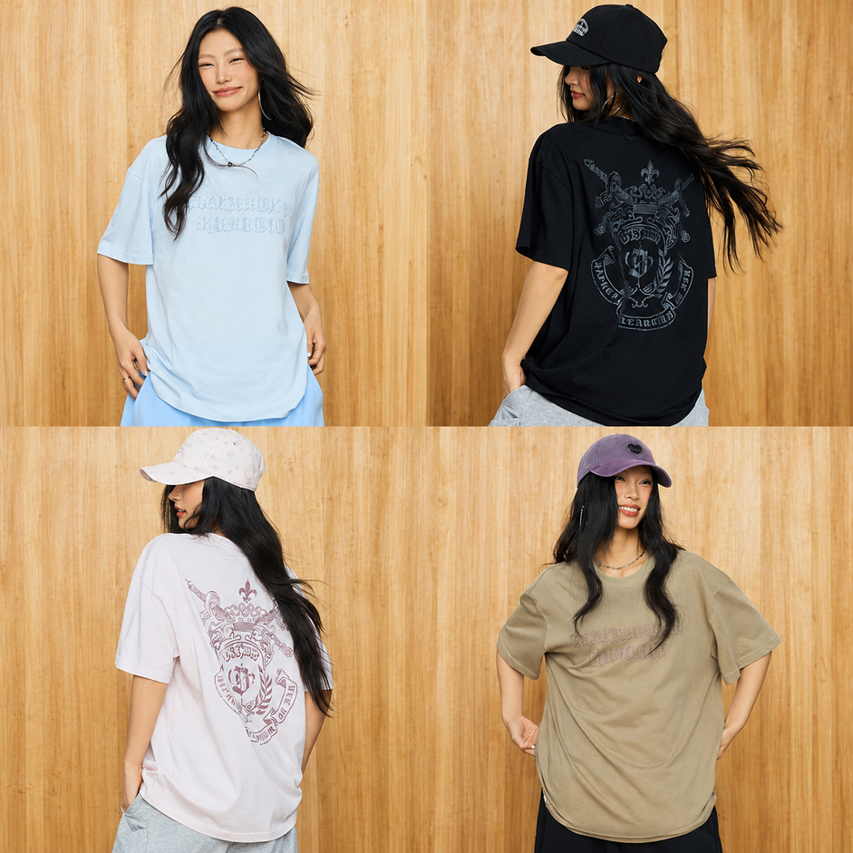 オーバーサイズ Tシャツ ロゴT 半袖 レディース メンズ ユニセックス