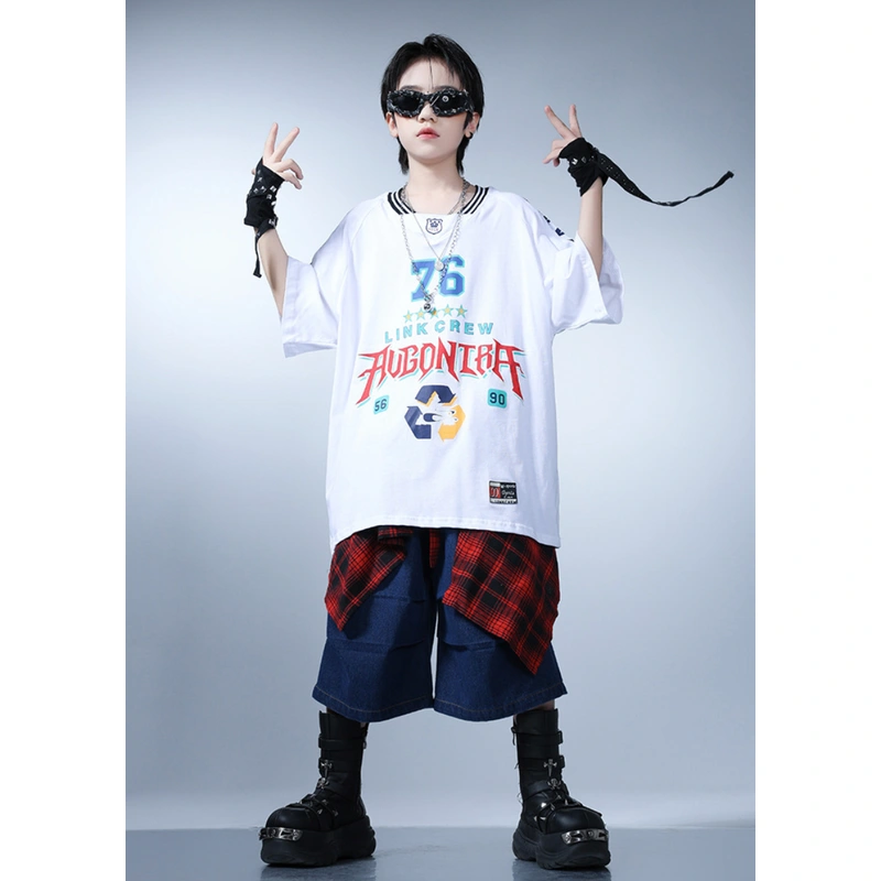 ヒップホップ デニム ハーフパンツ ダンス衣装  [商品番号: 2630]