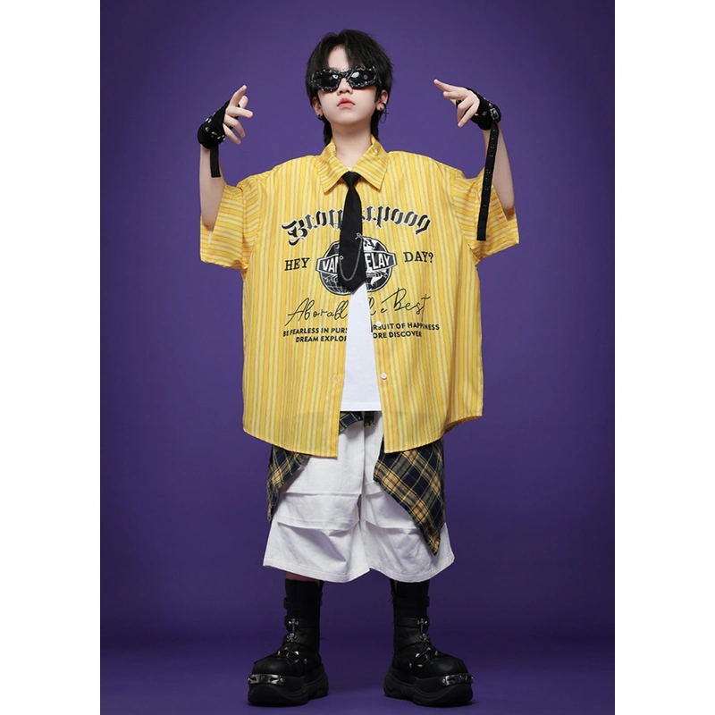 ヒップホップ ホワイト ハーフパンツ ダンス衣装  [商品番号: 2636]