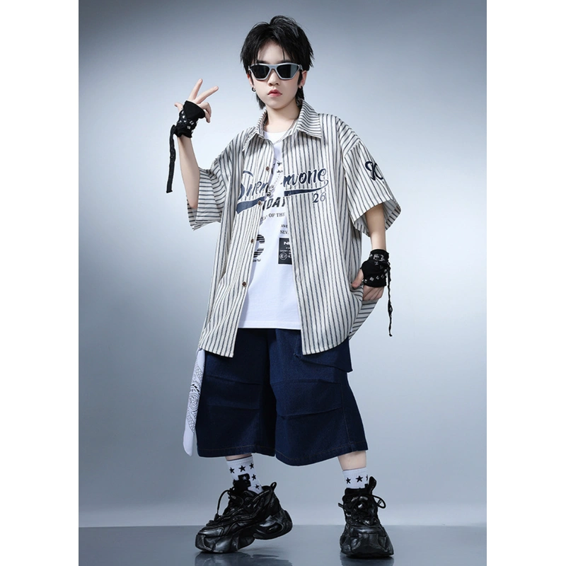 ヒップホップ デニム ハーフパンツ ダンス衣装  [商品番号: 2637]