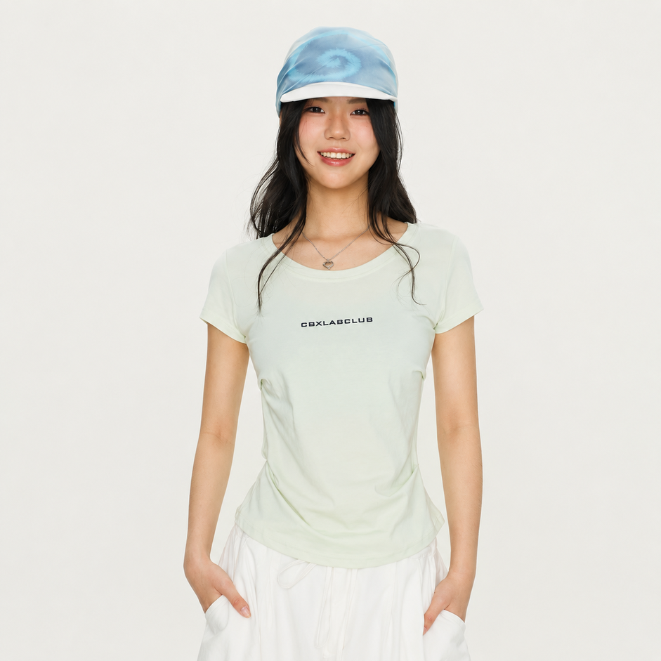 吸汗速乾 Tシャツ レディース 半袖 トップス 韓国ファッション スリム