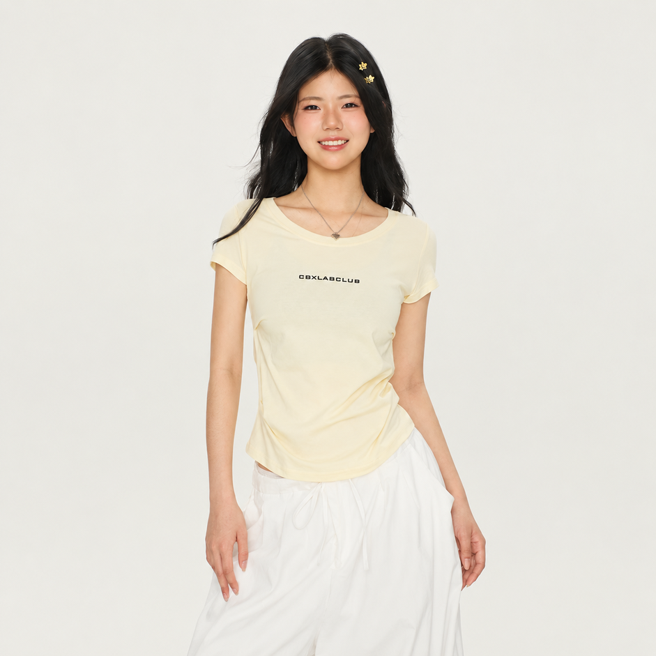 吸汗速乾 Tシャツ レディース 半袖 トップス 韓国ファッション スリム
