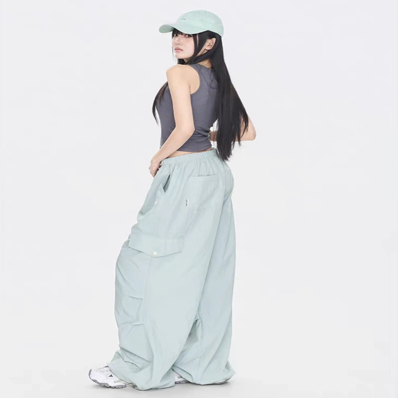 ワイドパンツ レディース テンセル薄軽パンツ ダンスパンツ 韓国
