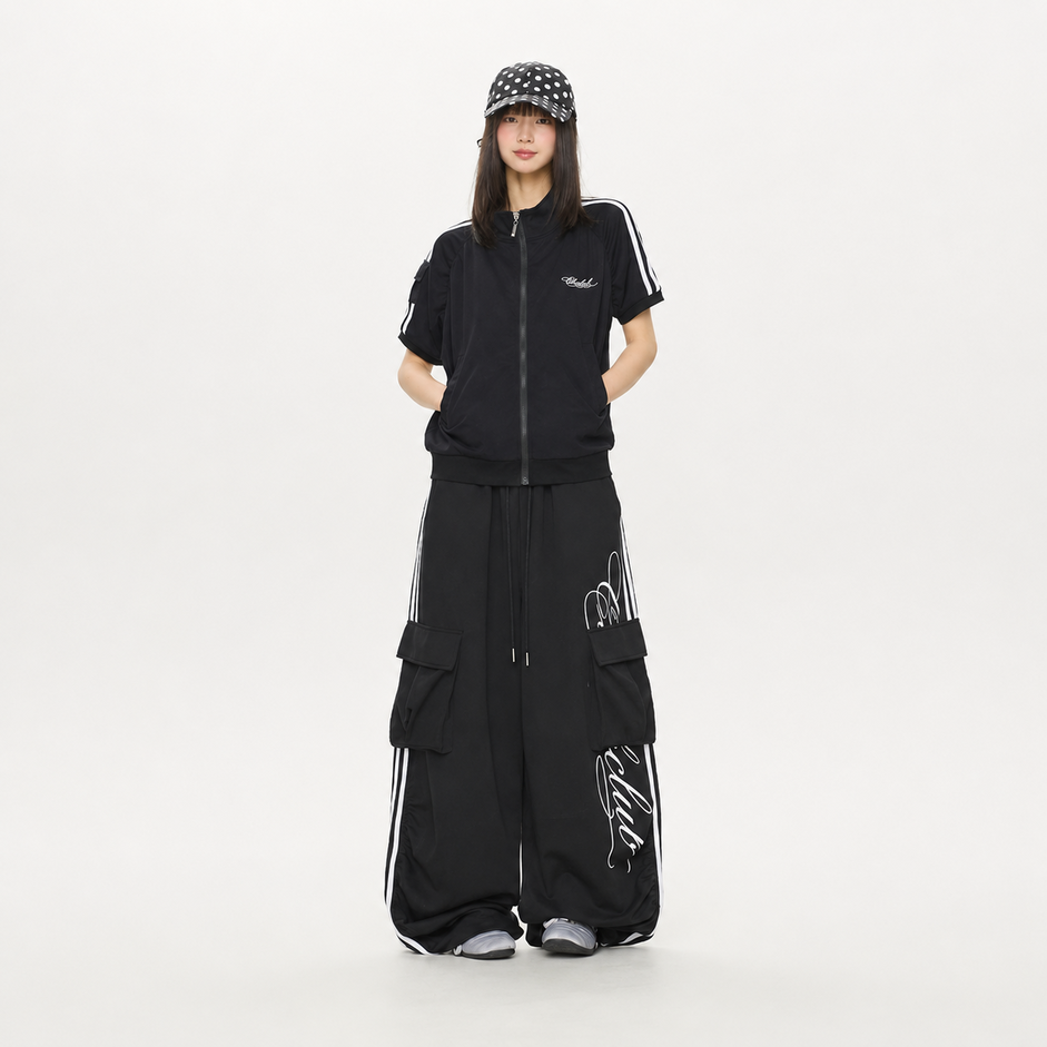 迷彩 ワイドパンツ レディース カモフラージュ ダンスパンツ カーゴ
