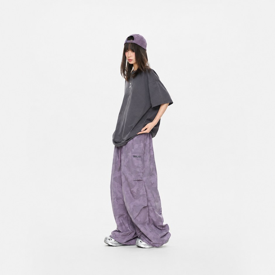 迷彩 ワイドパンツ レディース カモフラージュ ダンスパンツ カーゴ
