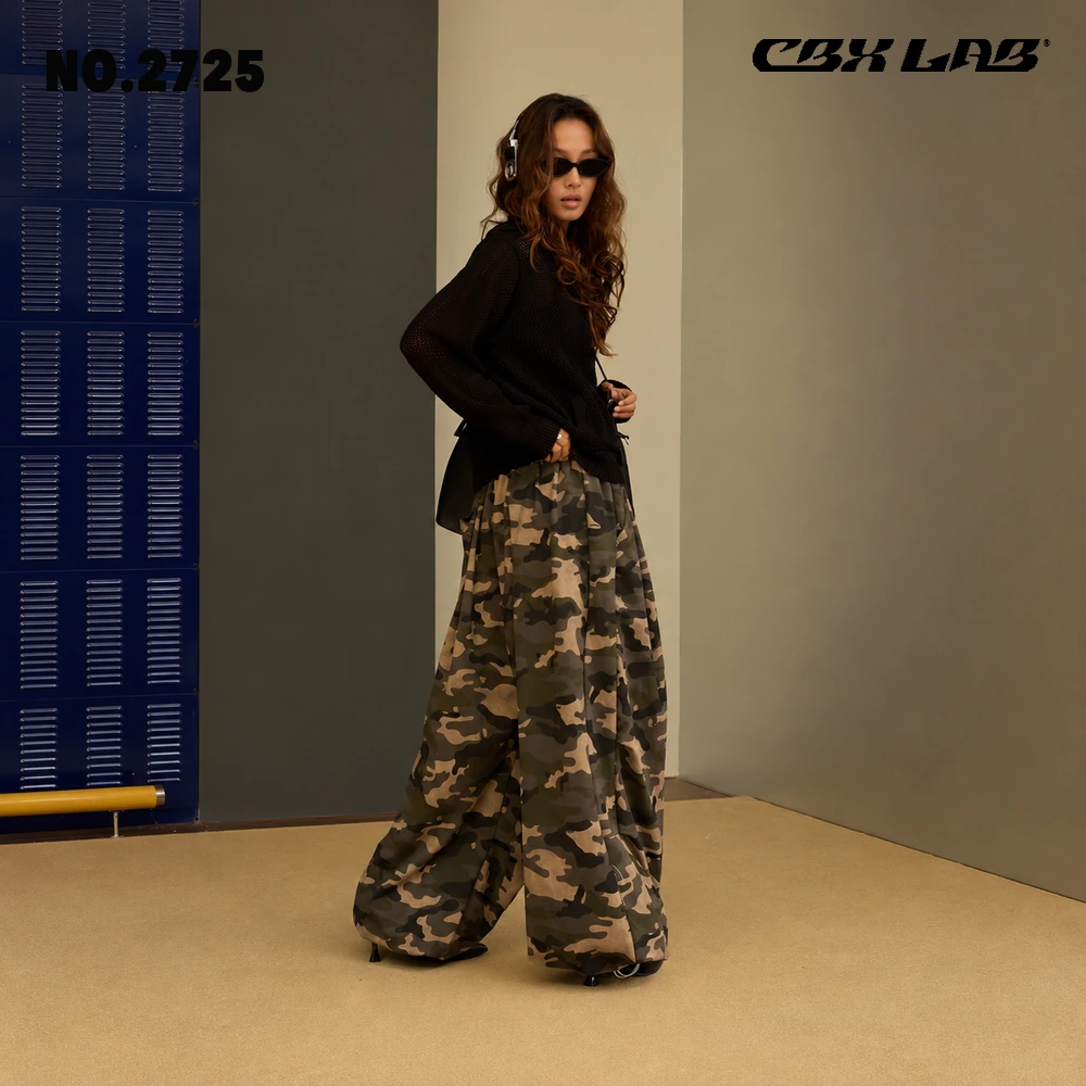 【CBX LAB】レディース 迷彩柄 ワイドパンツ ダンス [商品番号: 2725]