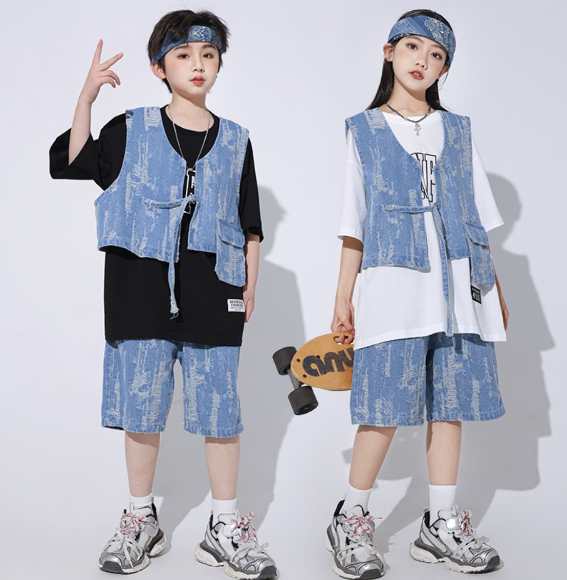 DENIM HALF PANTS SET [商品番号: 2247]