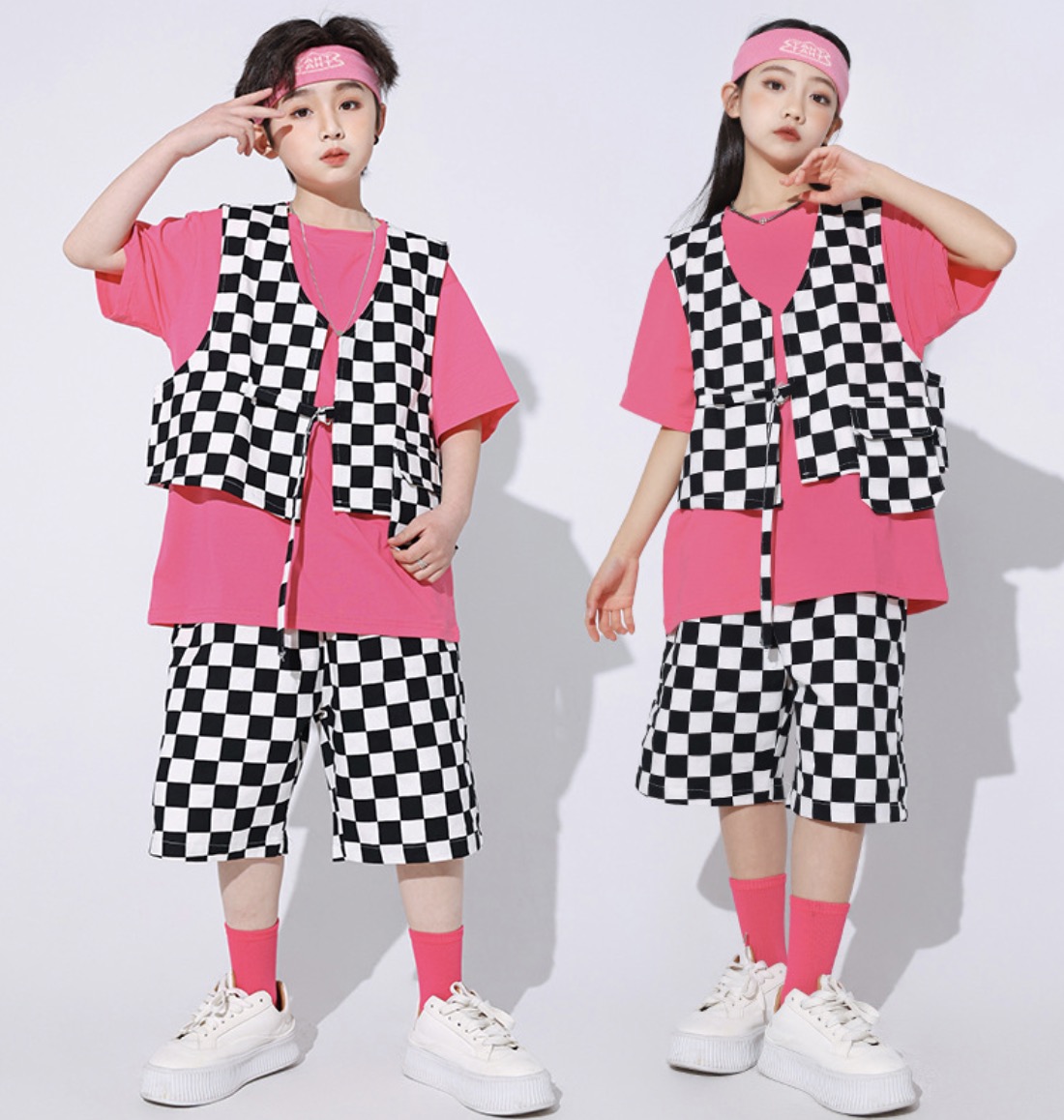 CHECKER VEST & HALF PANTS SET [商品番号: 2255]