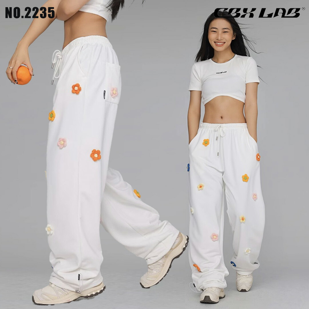 【CBX LAB】FLORAL SWEAT PANTS (Wide fit) [商品番号: 2235]