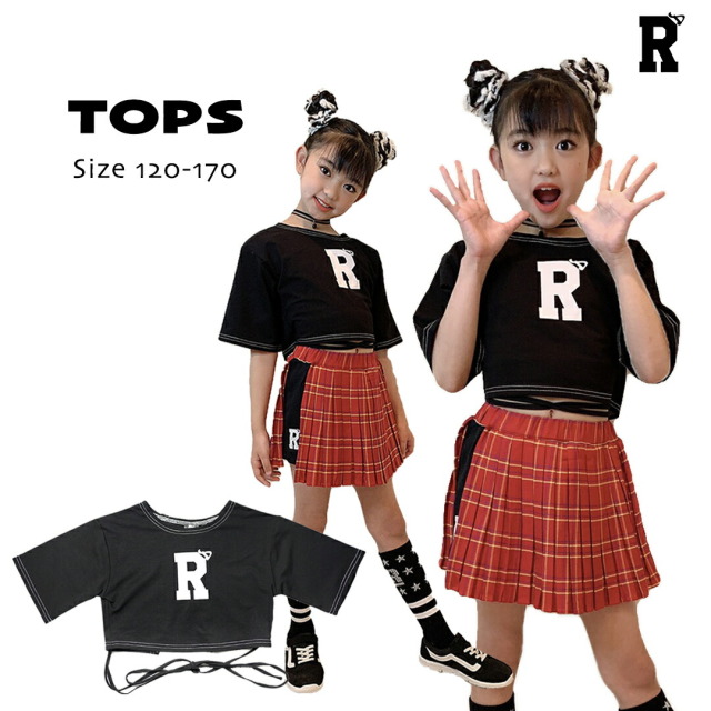 【当日発送対象】50%off【トップス】RD 20 K-POP STYLE BLACK CROP TOP [商品番号: 1001]