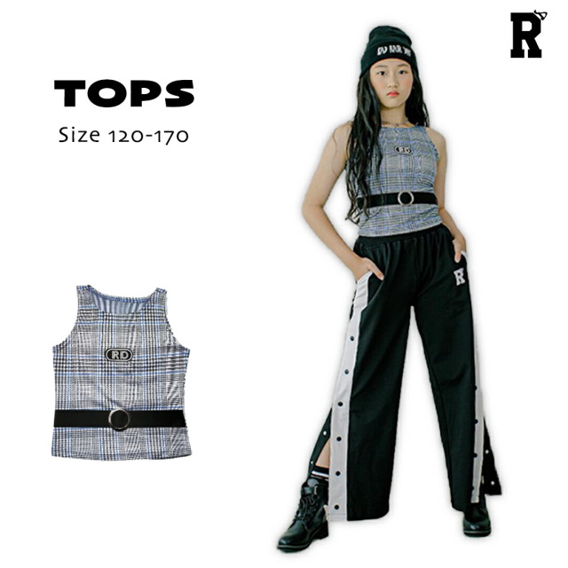 【当日発送対象】50%off【タンクトップ/在庫処分セール】RD 20 K-POP STYLE PLAID NO SLEEVE SHIRT [商品番号: 1003]