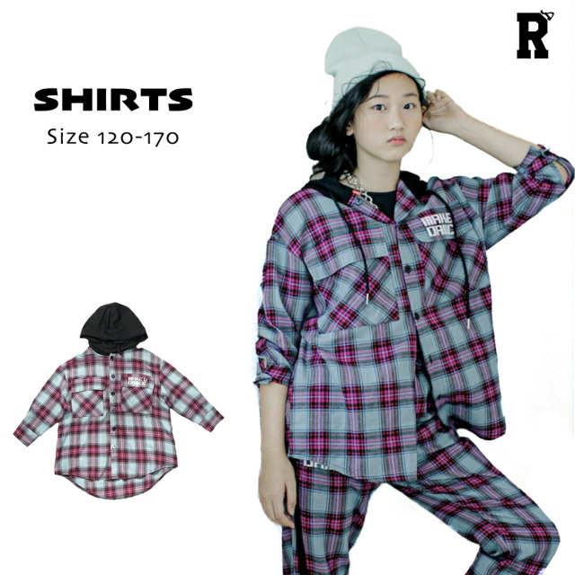 【当日発送対象】【トップス/在庫処分セール】RD 20 K-POP STYLE PLAID HOODIE TOPS [商品番号: 1012]