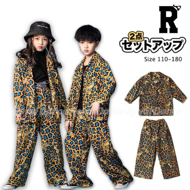 【セットアップ】Leopard HIPHOP SHIRTS&PANTS SETS [商品番号: 1048]