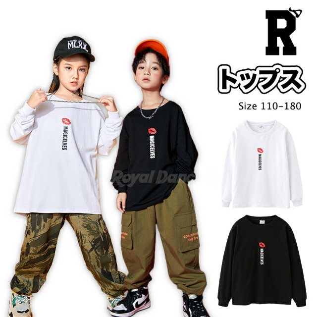 【トップス】BLACK & WHITE LONG SLEEVE TOPS [商品番号: 1157]