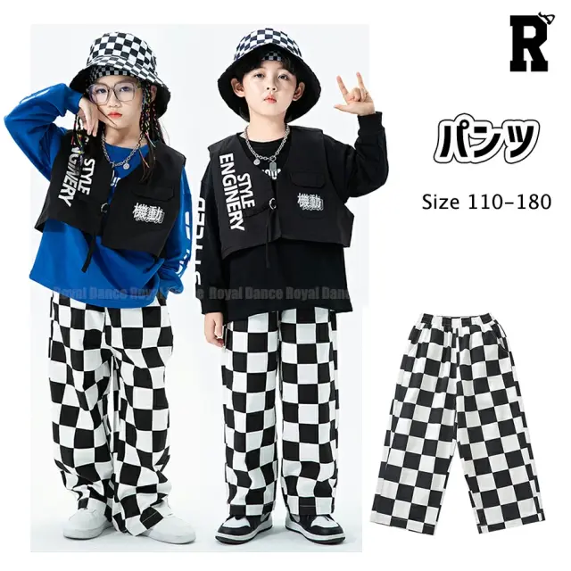 【ボトムス】WHITE&BLACK CHECKER PANTS
